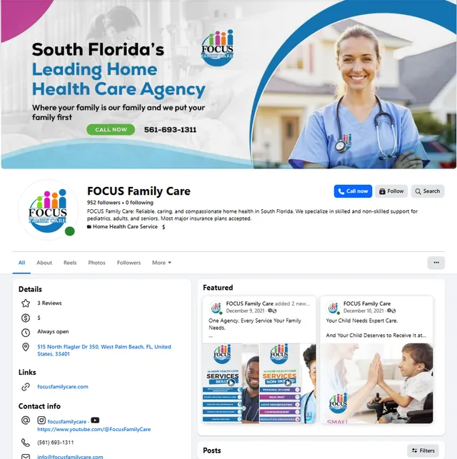 Focus Family Care on Facebook